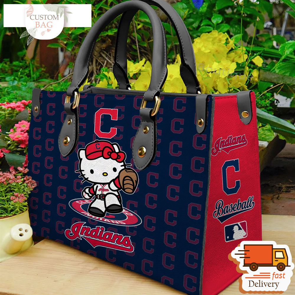 Cleveland Indians Kitty Women Leather Hand Bag.jpg