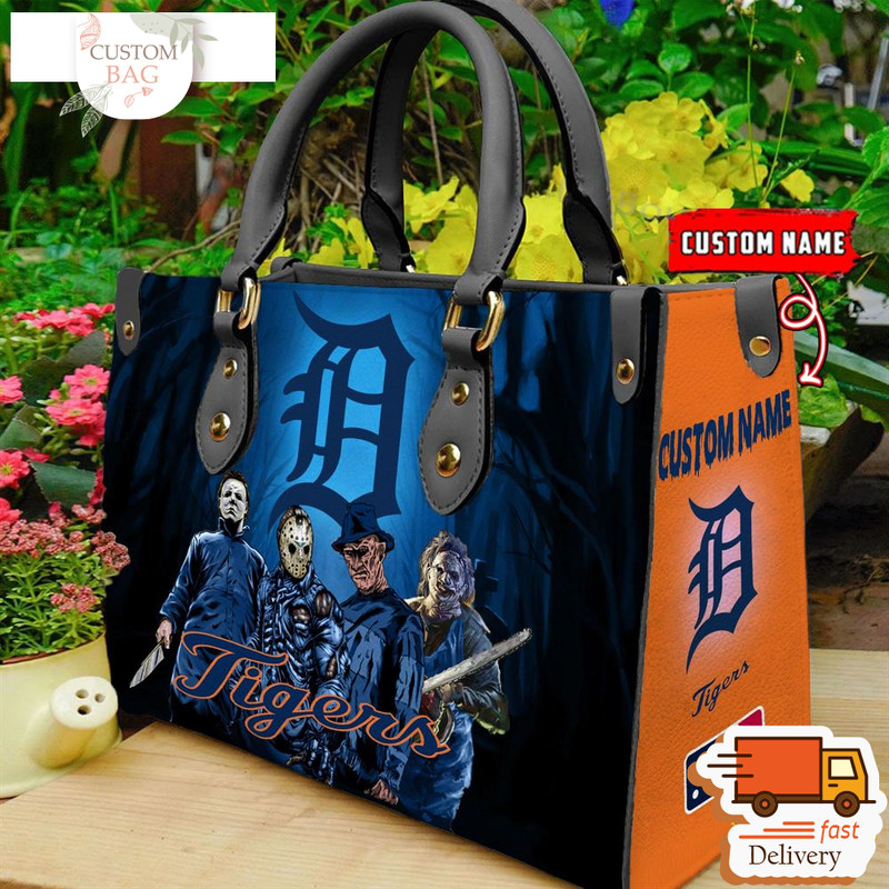 Detroit Tigers MLB Halloween Women Leather Hand Bag.jpg