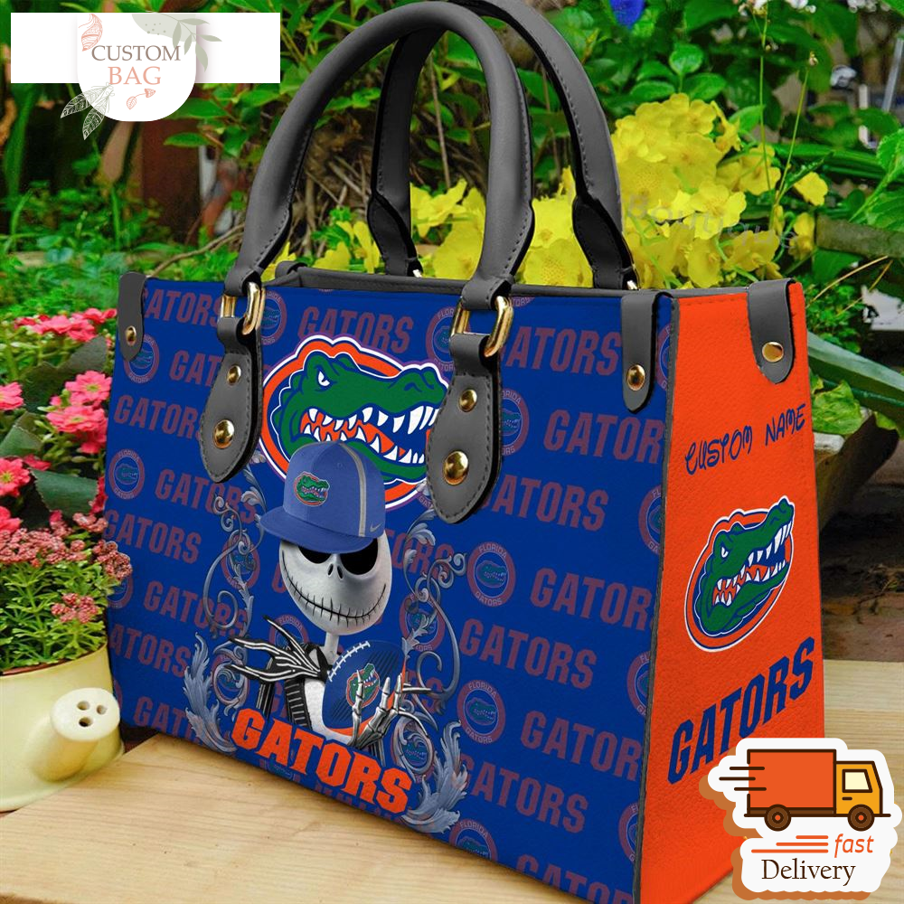Florida Gators NCAA Jack Skellington Women Leather Bag.jpg