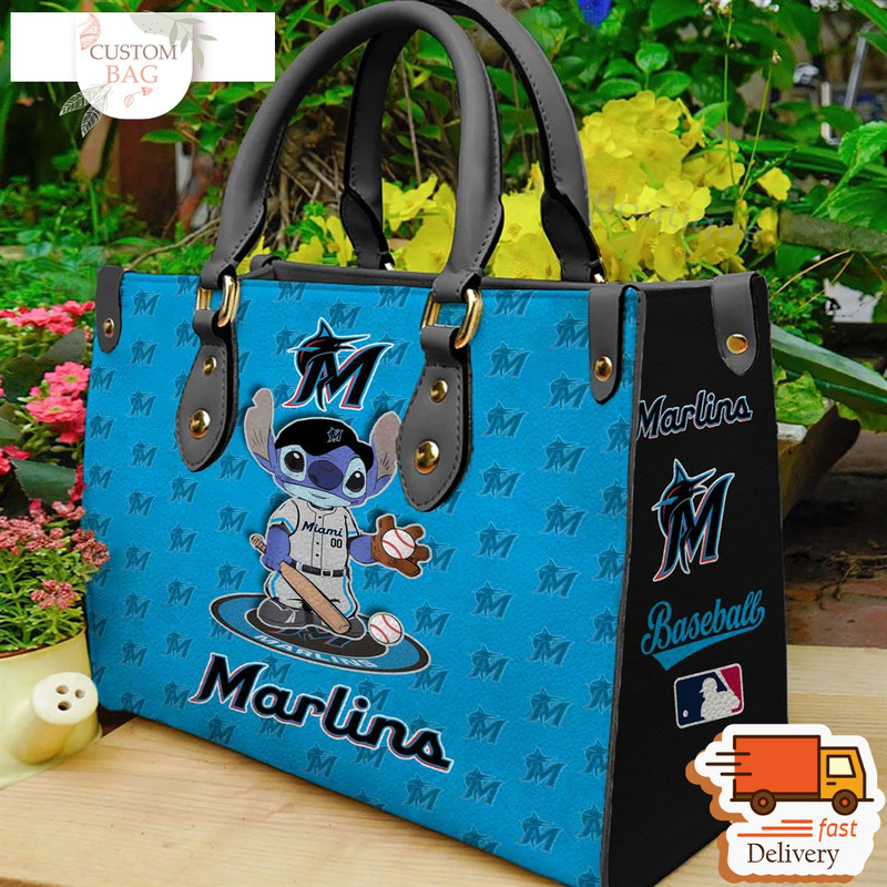 Miami Marlins Stitch Women Leather Hand Bag.jpg