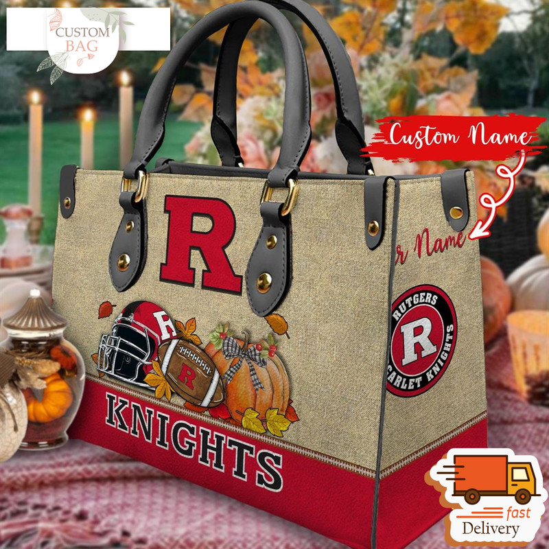 NCAA Rutgers Scarlet Knights Autumn Women Leather Bag.jpg
