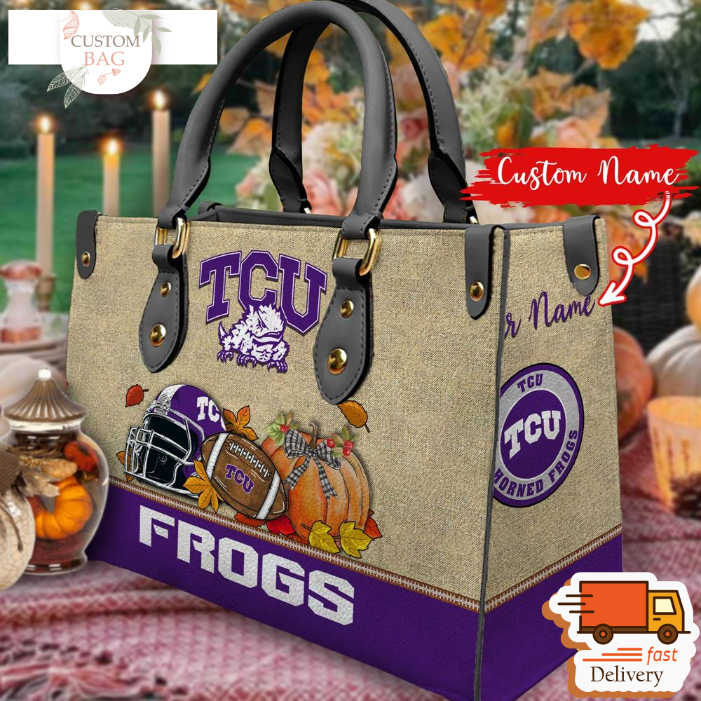 NCAA TCU Horned Frogs Autumn Women Leather Bag.jpg