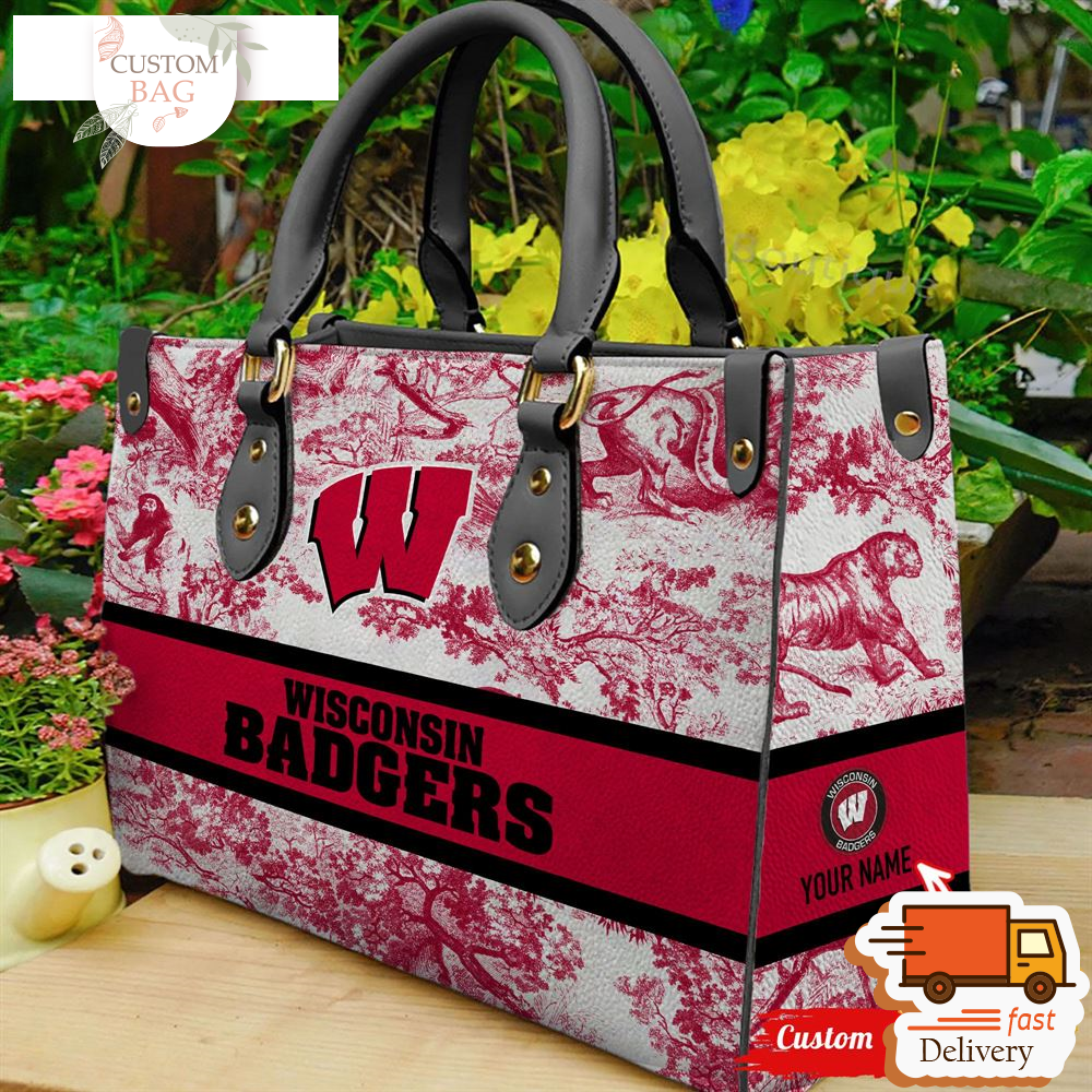 NCAA Wisconsin Badgers Women Leather Hand Bag.jpg