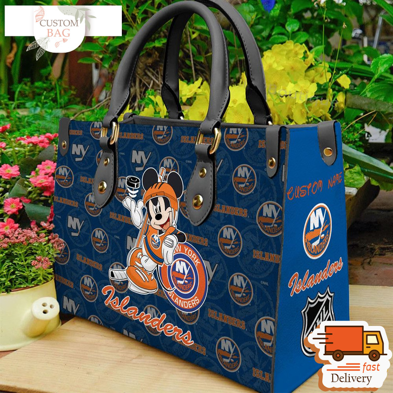 New York Islanders NHL Mickey Women Leather Hand Bag.jpg