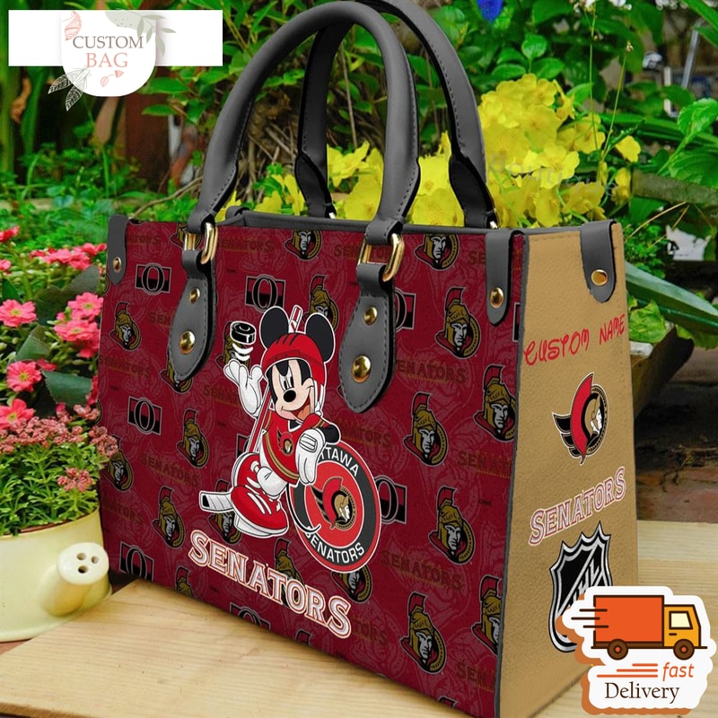 Ottawa Senators NHL Mickey Women Leather Hand Bag.jpg