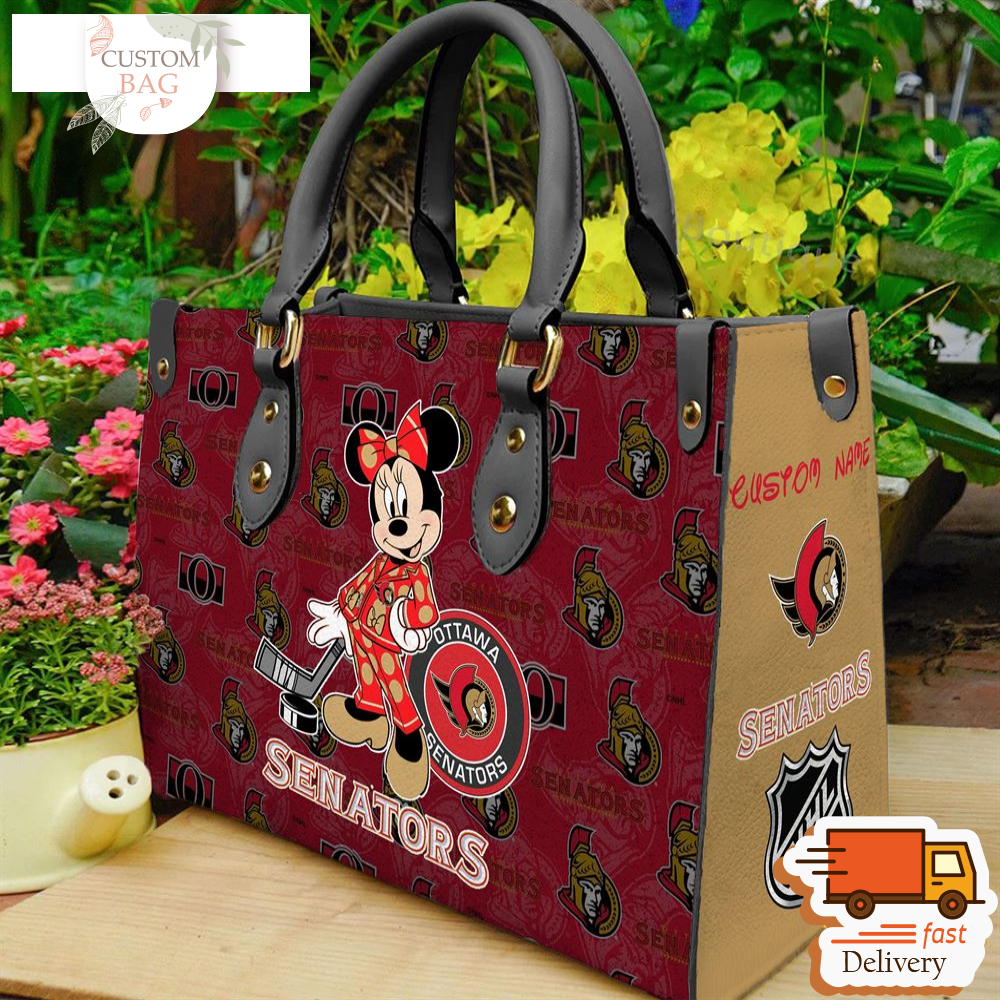 Ottawa Senators NHL Minnie Women Leather Hand Bag.jpg
