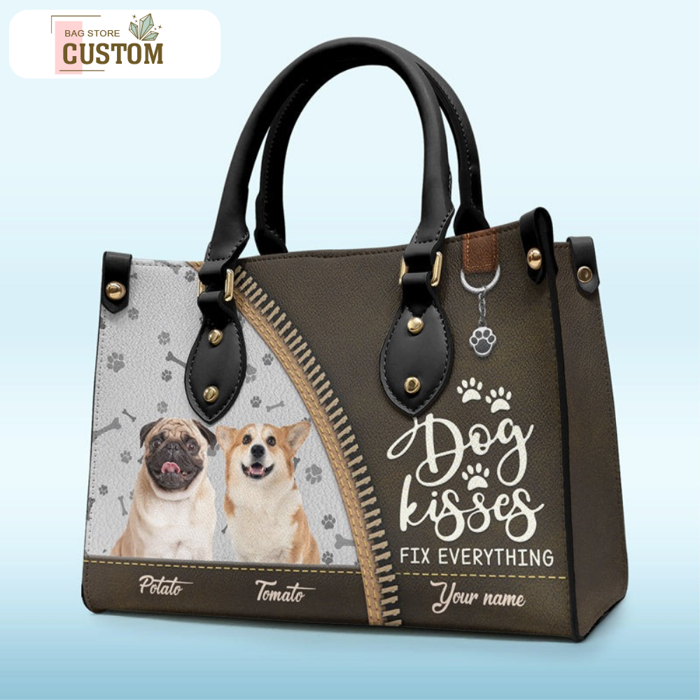 Custom Photo Life Is Better With Fur Babies - Dog & Cat Personalized Custom Leather Handbag - Gift For Pet Owners, Pet Lovers.jpg