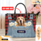 Golden Retriever Dog Leather Handbag for Women, Gift for Her With Custom Name, Shoulder Tote Bag 1.jpg