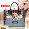 Labrador Retriever Dog Leather Handbag for Women, Gift for Her With Custom Name, Shoulder Tote Bag 1.jpg
