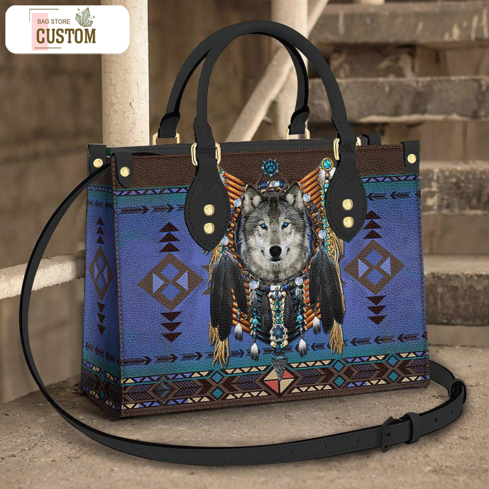 Native American Style Wolf Leather Bag, Crossbody Bag, Woman Shoulder Bag, Gift for girlfriend, Shopping Bag TD_TL130505Y.jpg
