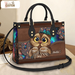 owl leather bag, crossbody bag, woman shoulder bag, gift for girlfriend, shopping bag