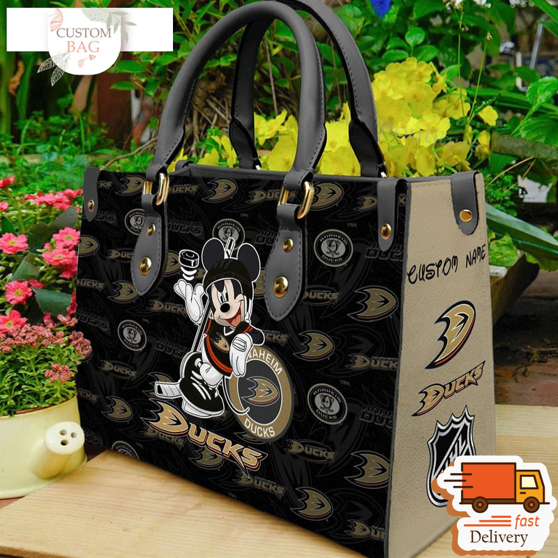 Anaheim Ducks NHL Mickey Women Leather Hand Bag.jpg