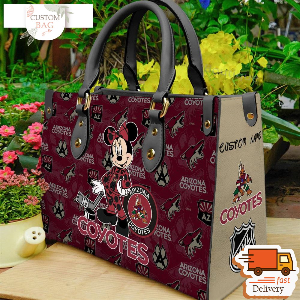 Arizona Coyotes NHL Minnie Women Leather Hand Bag.jpg