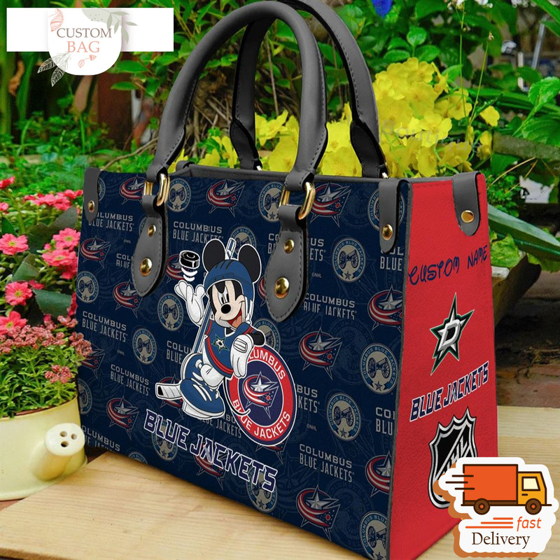Columbus Blue Jackets NHL Mickey Women Leather Hand Bag.jpg