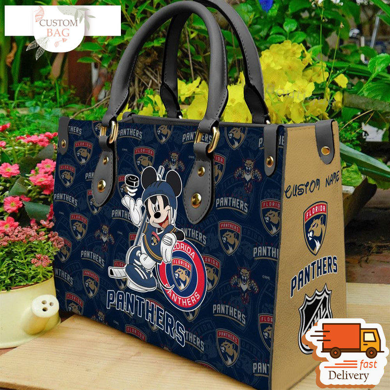 Florida Panthers NHL Mickey Women Leather Hand Bag.jpg