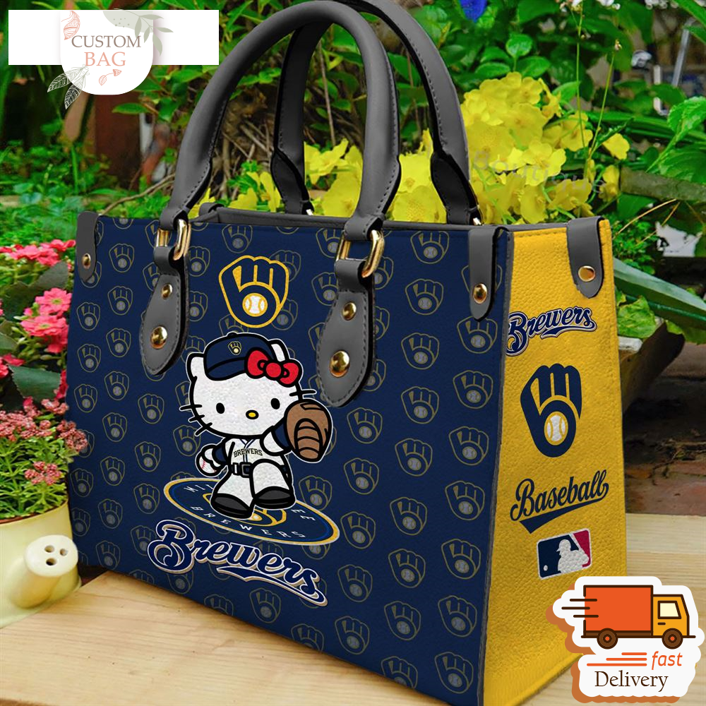 Milwaukee Brewers Kitty Women Leather Hand Bag.jpg