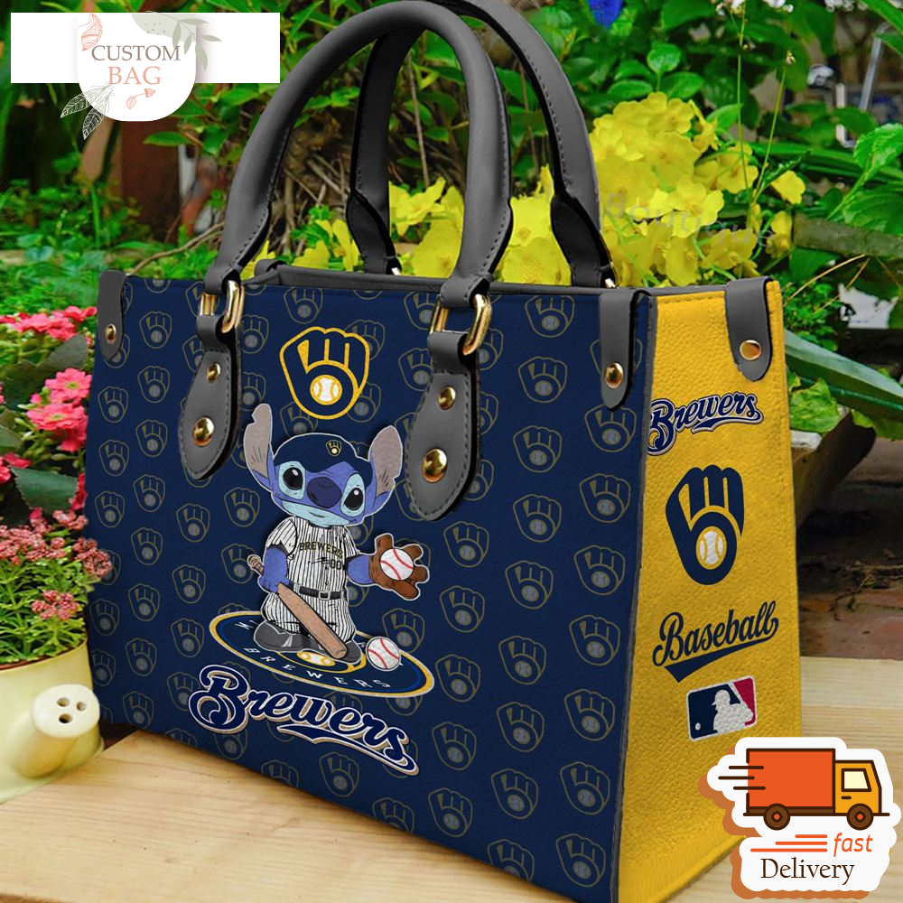 Milwaukee Brewers Stitch Women Leather Hand Bag.jpg
