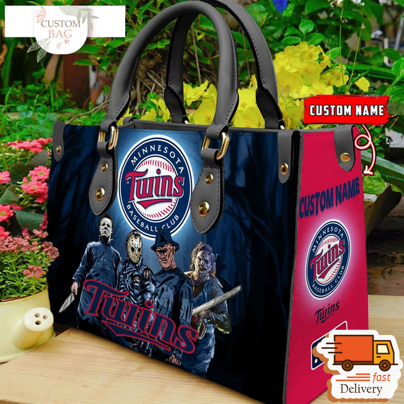 Minnesota Twins MLB Halloween Women Leather Hand Bag.jpg
