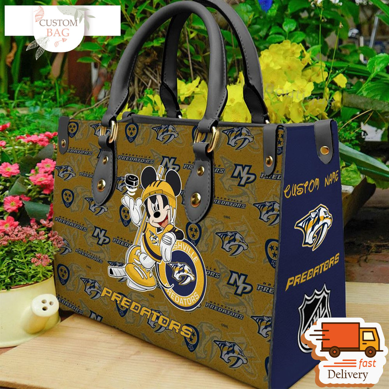 Nashville Predators NHL Mickey Women Leather Hand Bag.jpg
