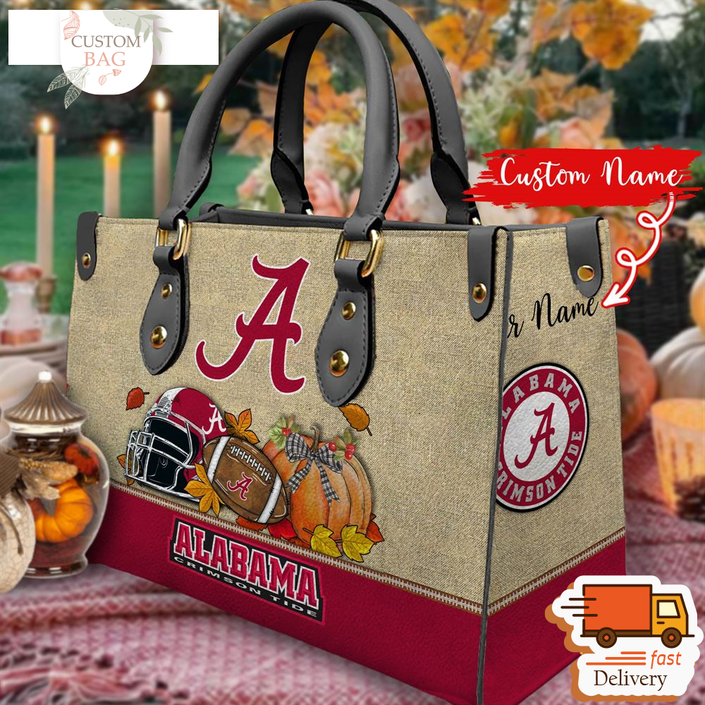 NCAA Alabama Crimson Tide Autumn Women Leather Bag.jpg