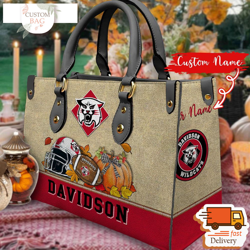 NCAA Davidson Wildcats Autumn Women Leather Bag.jpg