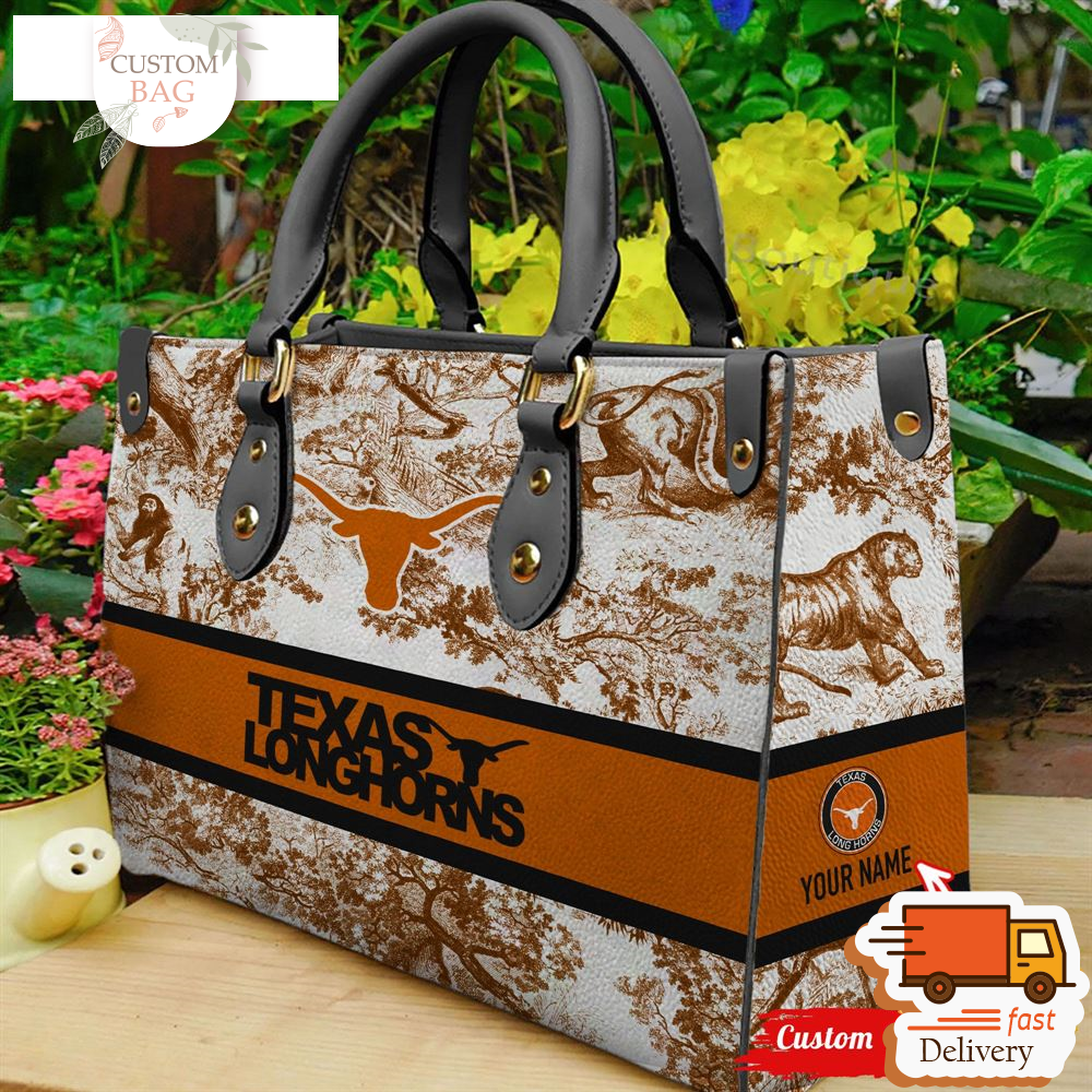 NCAA Texas Longhorns Women Leather Hand Bag.jpg