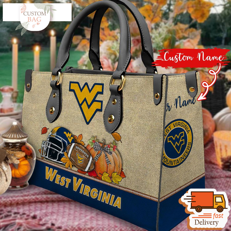 NCAA West Virginia Mountaineers Autumn Women Leather Bag.jpg