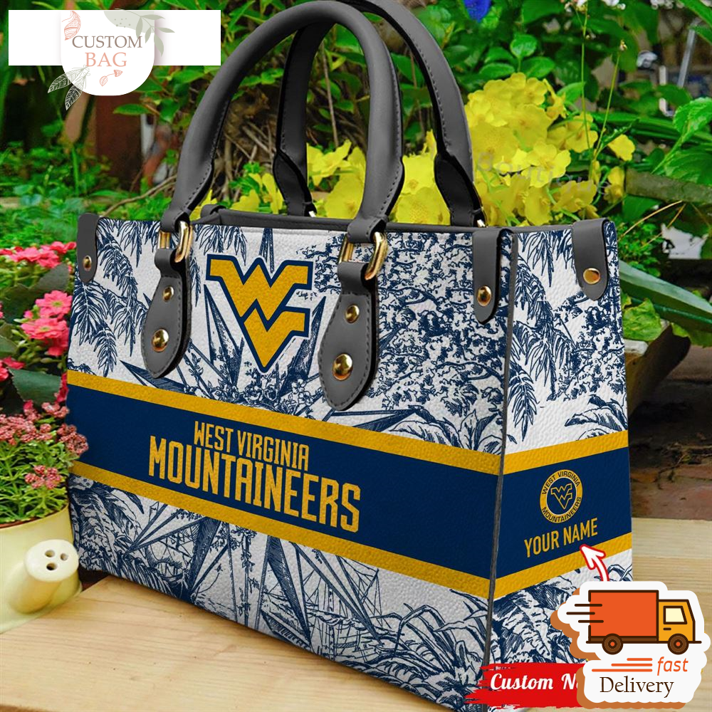 NCAA West Virginia Mountaineers Women Leather HandBag.jpg