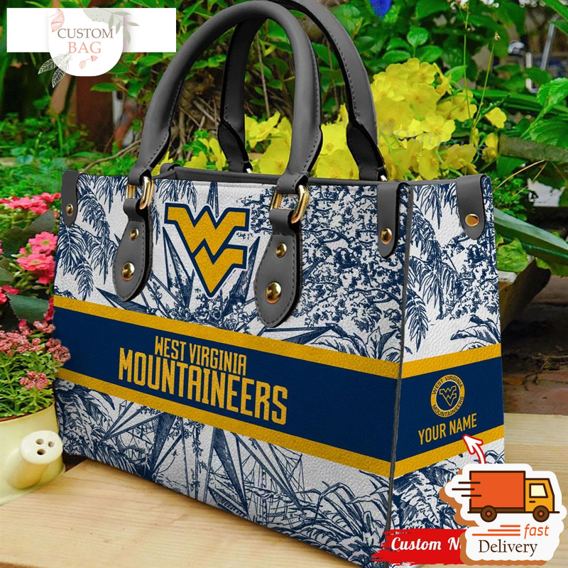 NCAA West Virginia Mountaineers Women Leather HandBag.jpg