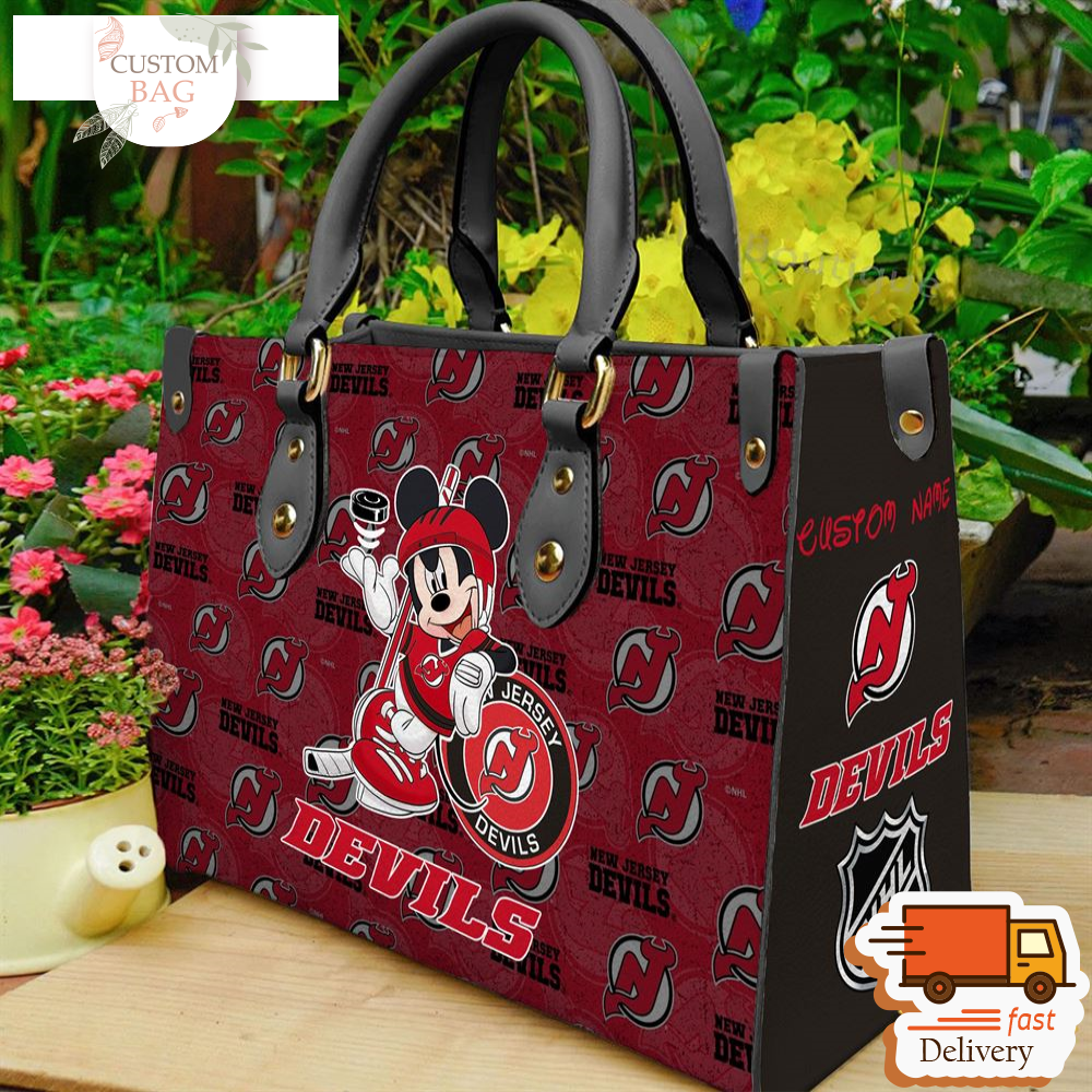 New Jersey Devils NHL Mickey Women Leather Hand Bag.jpg