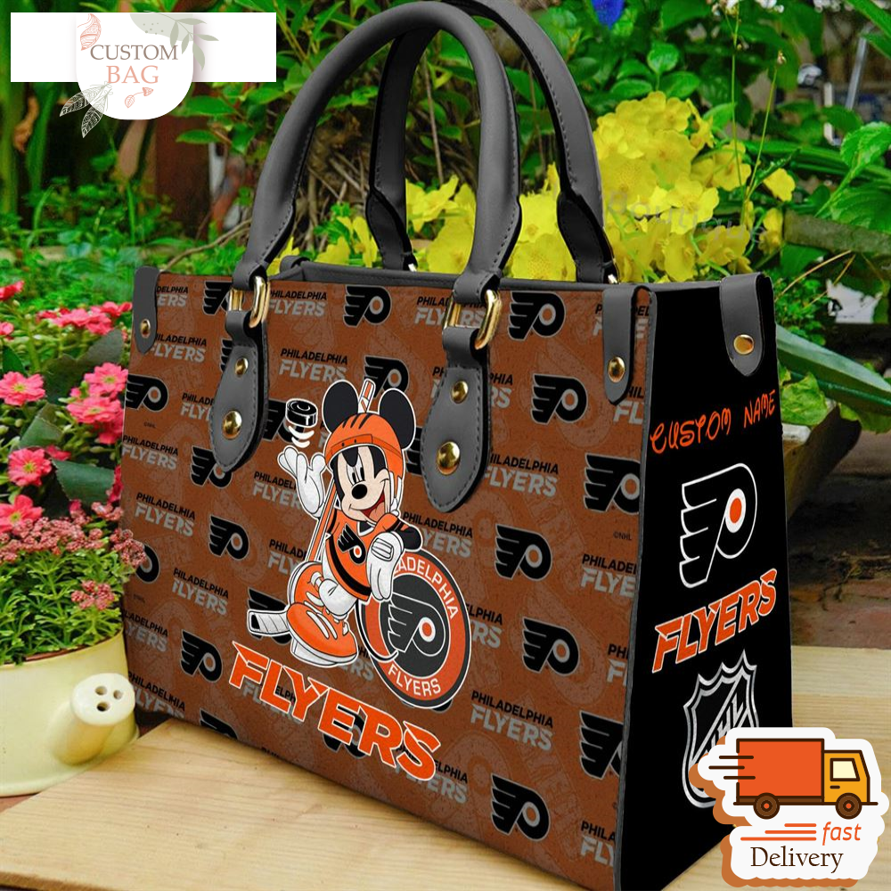 Philadelphia Flyers NHL Mickey Women Leather Hand Bag.jpg