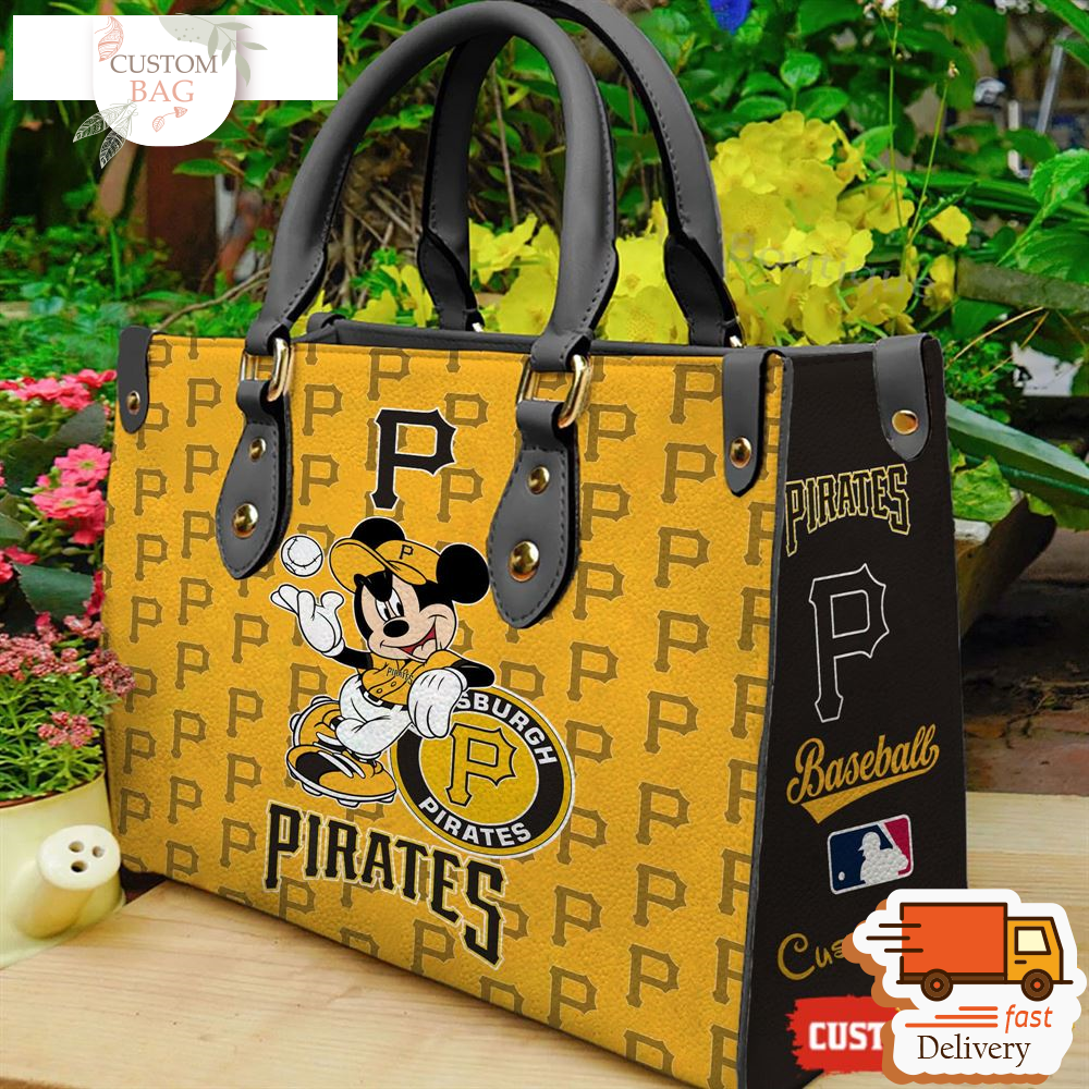 Pittsburgh Pirates Mickey Women Leather Hand Bag.jpg