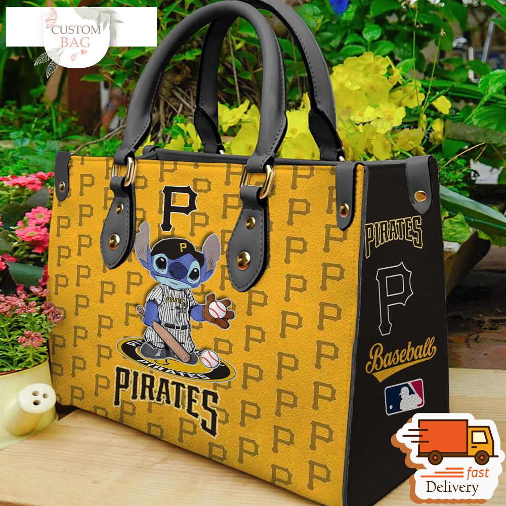 Pittsburgh Pirates Stitch Women Leather Hand Bag.jpg