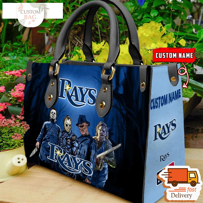 Tampa Bay Rays MLB Halloween Women Leather Hand Bag.jpg