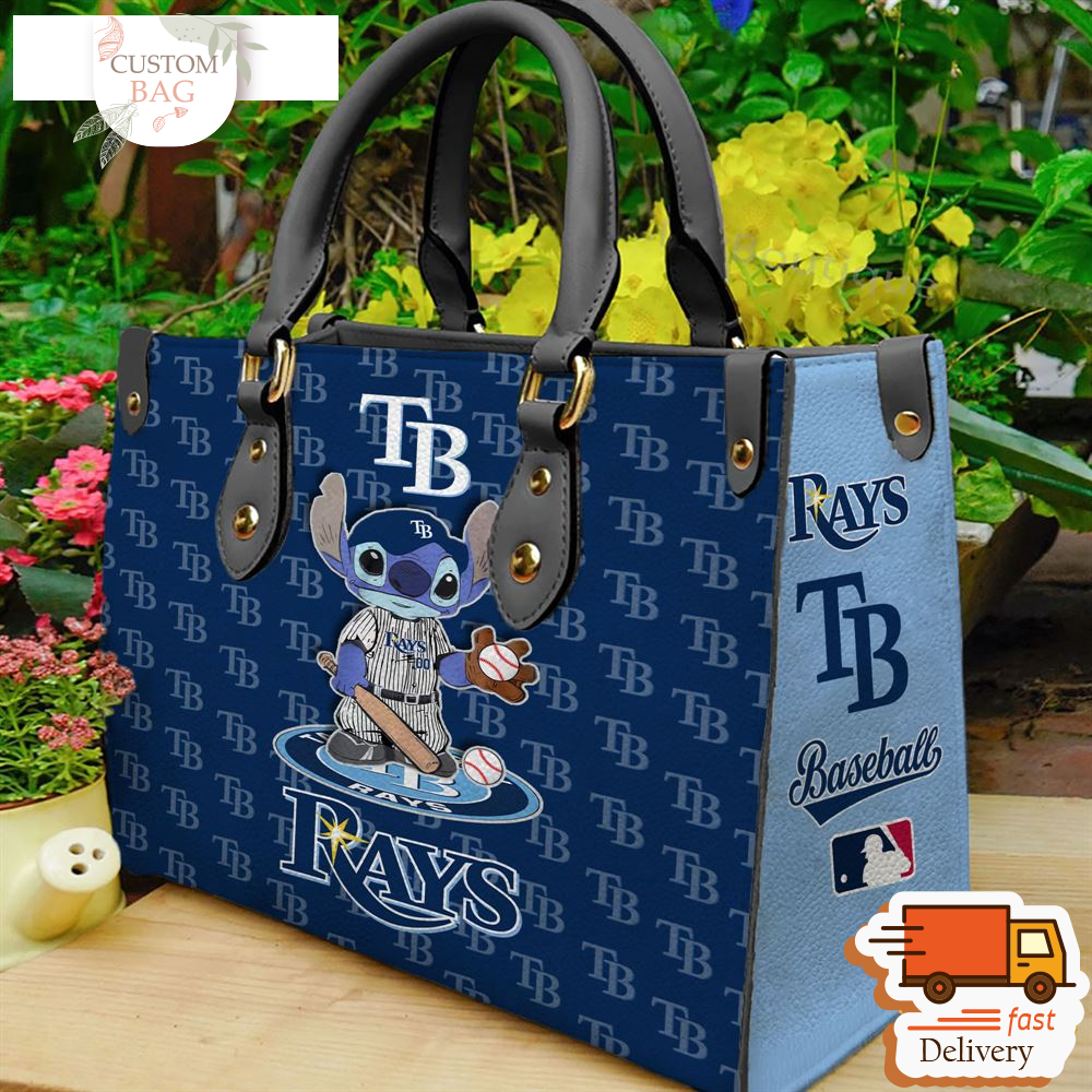 Tampa Bay Rays Stitch Women Leather Hand Bag.jpg