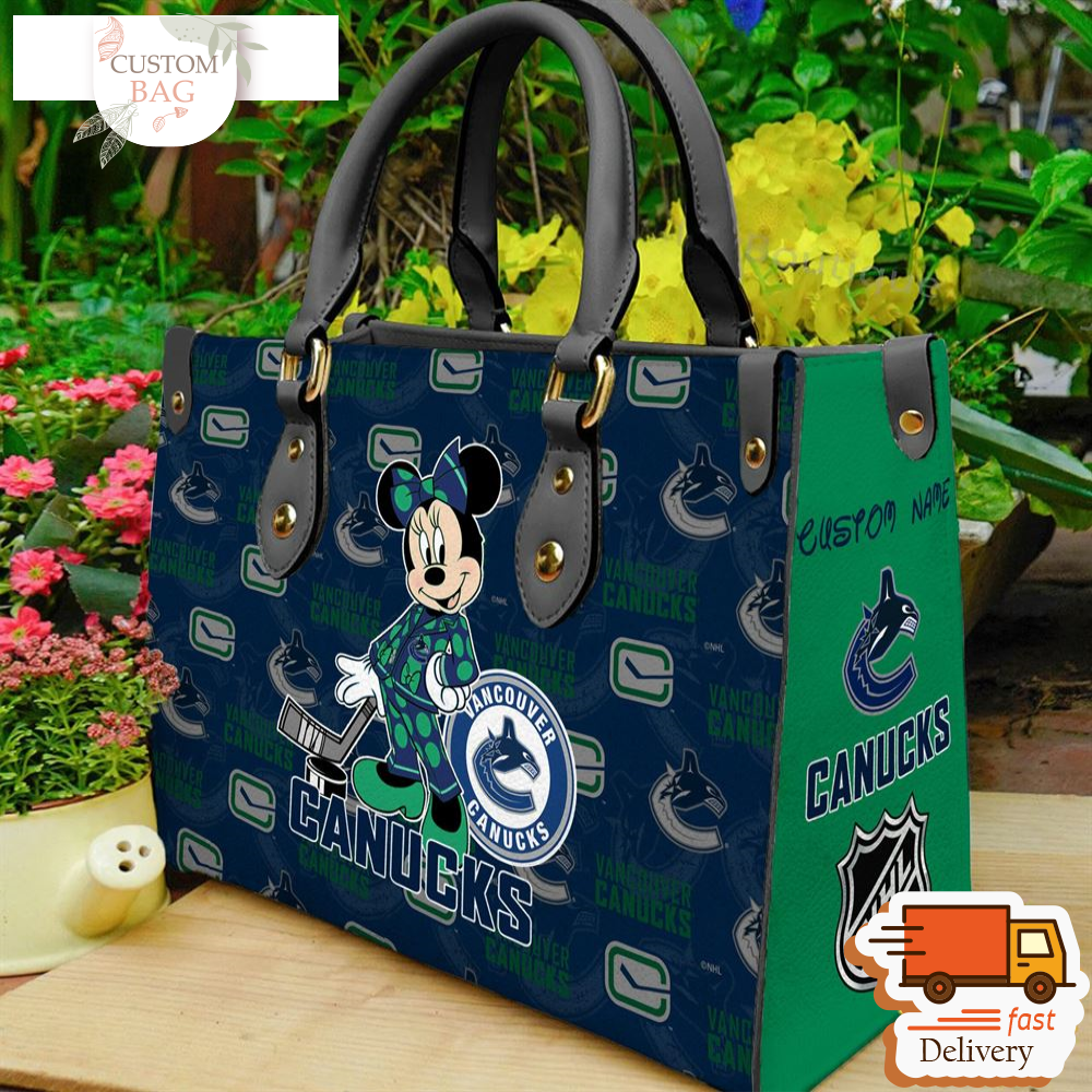 Vancouver Canucks NHL Minnie Women Leather Hand Bag.jpg