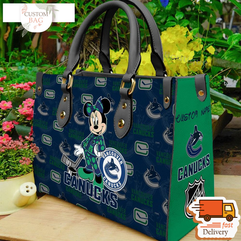Vancouver Canucks NHL Minnie Women Leather Hand Bag.jpg