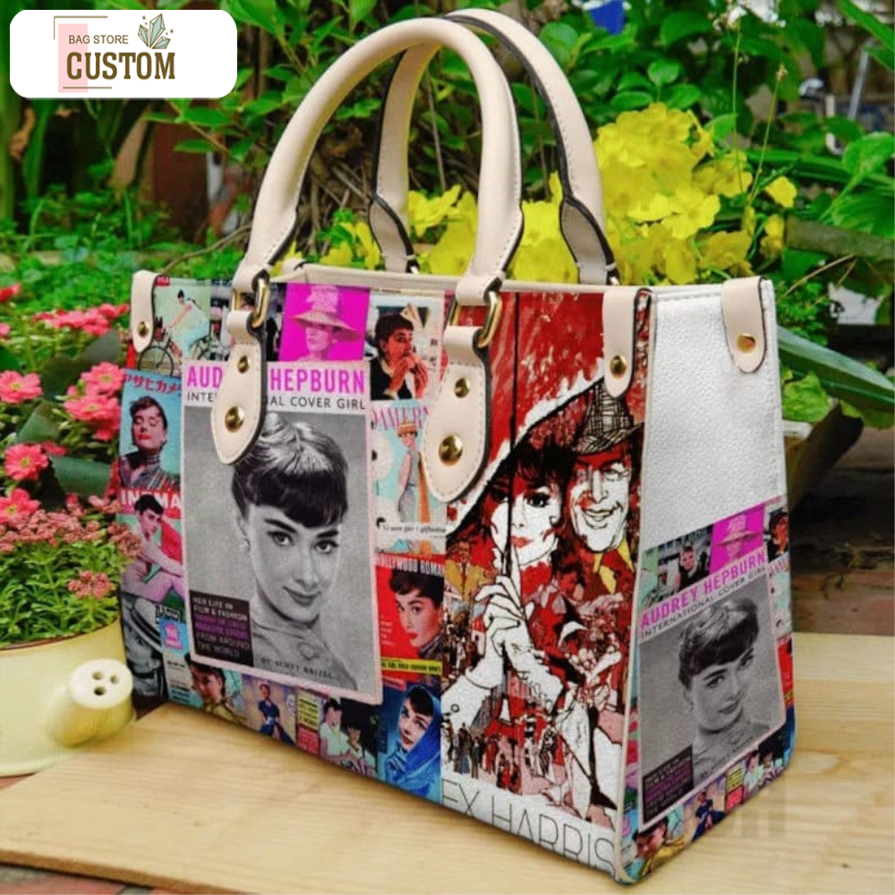 Custom Audrey hepburn Leather Bag Handbag, Audrey hepburn Women Bag And Purses,Audrey hepburn Lover's Handbag,Women Handbag,Vintage Handbag.jpg