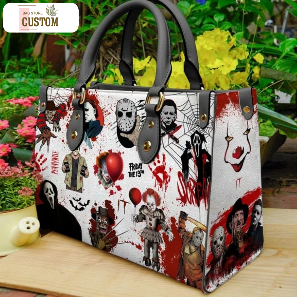Horror Halloween Handbag,Horror Leather Bag,Witch Leather handbag,Halloween Leather Bag, Crossbody Bag, Holiday Purse Bag Wallet,Travel Bag 2.jpg