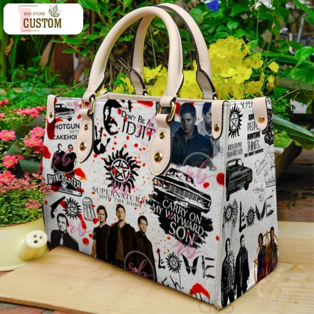Supernatural Leather HandBag,Supernatural Lover Handbag,Supernatural Handbag,Custom Leather Bag,Woman Handbag,Personalized Bag,Shopping Bag.jpg