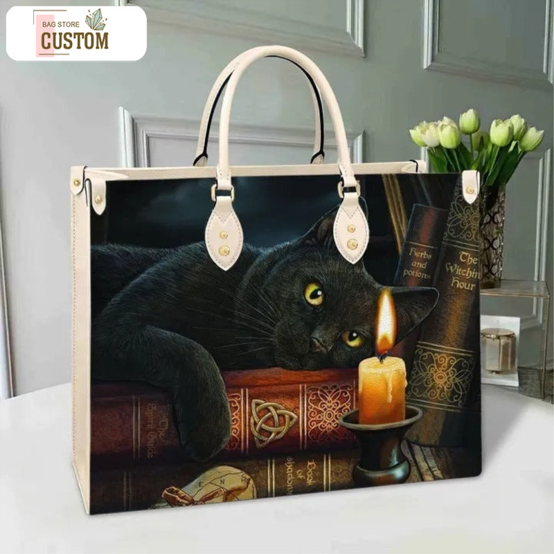 Vintage Cat Magic Book Witch Craft Handbag,Cat Leather Bag,Book Leather handbag,Crossbody Bag,Teacher Handbag,Cat Purse, Vintage Bag.jpg
