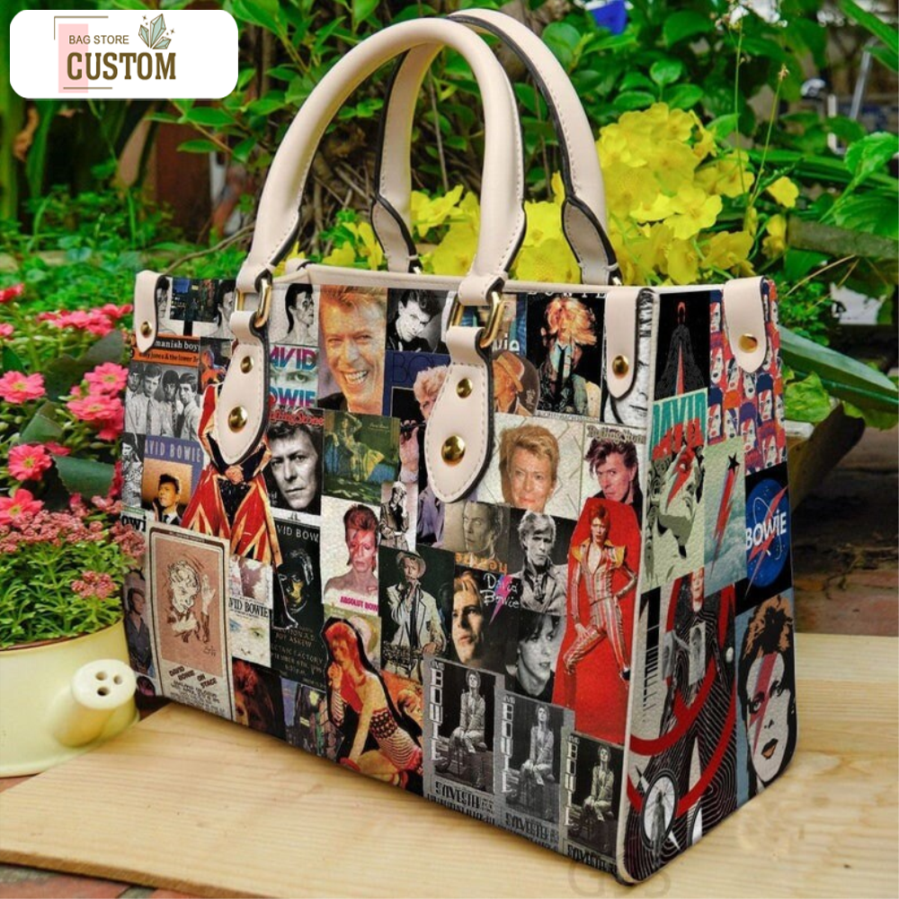 Vintage David Bowie Handbag,David Bowie Leather Bag,David Bowie Leather handbag,Music Leather Handbag,Crossbody Bag,Teacher bag,Singer bag 4.jpg
