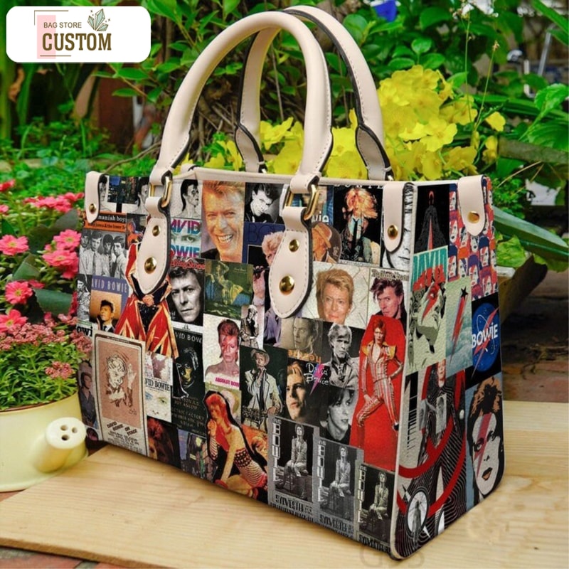 Vintage David Bowie Handbag,David Bowie Leather Bag,David Bowie Leather handbag,Music Leather Handbag,Crossbody Bag,Teacher bag,Singer bag 4.jpg