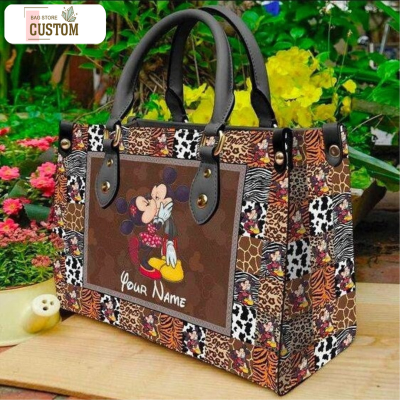 Vintage Mickey Leather HandBag,Mickey Handbag,Love Disney,Disney Handbag,Travel handbag,Teacher Handbag,Handmade Bag,Custom Bag,Vintage Bags 11.jpg