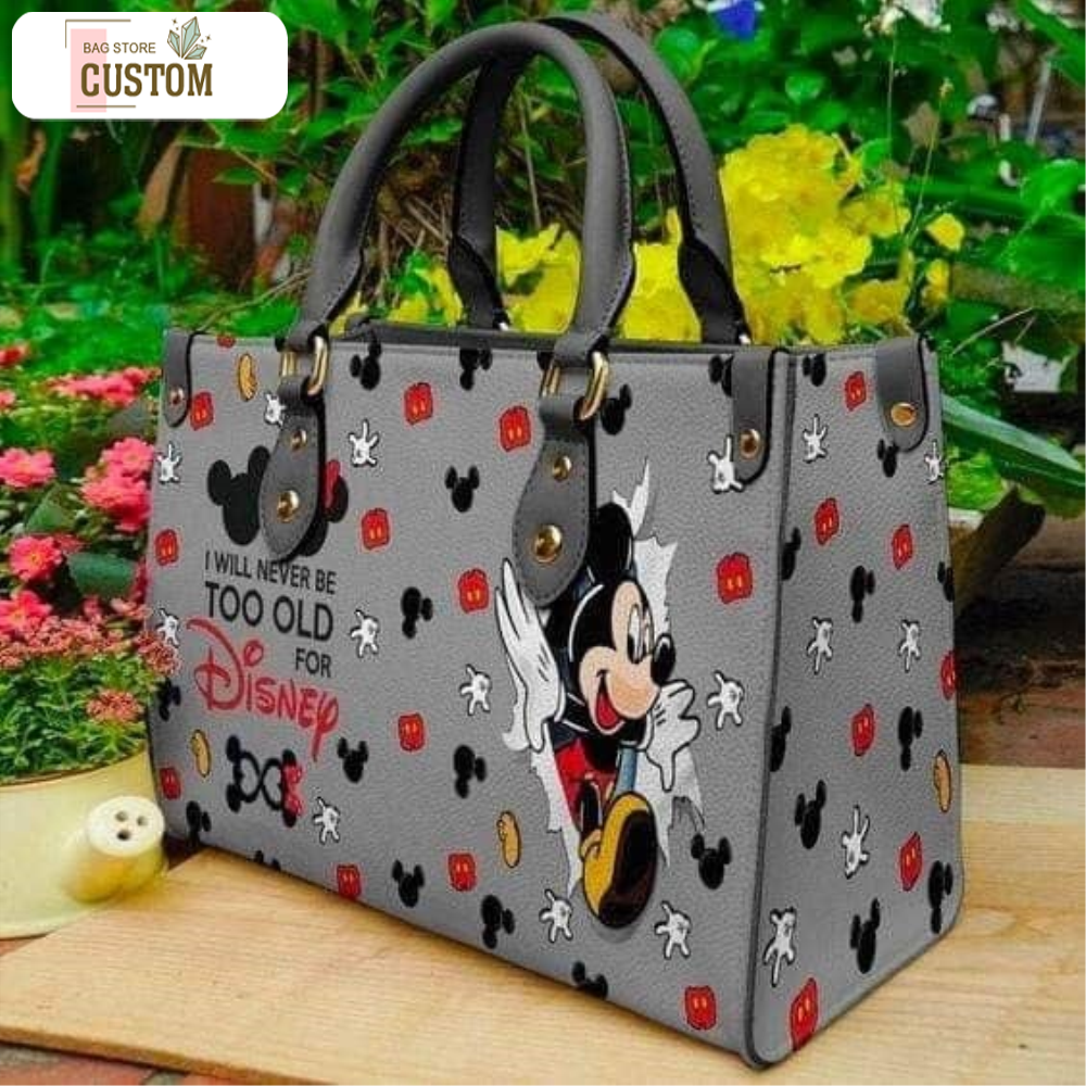 Vintage Mickey Leather HandBag,Mickey Handbag,Love Disney,Disney Handbag,Travel handbag,Teacher Handbag,Handmade Bag,Custom Bag,Vintage Bags 13.jpg