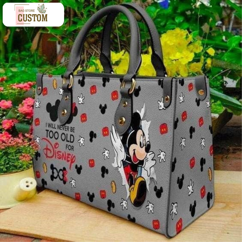 Vintage Mickey Leather HandBag,Mickey Handbag,Love Disney,Disney Handbag,Travel handbag,Teacher Handbag,Handmade Bag,Custom Bag,Vintage Bags 13.jpg