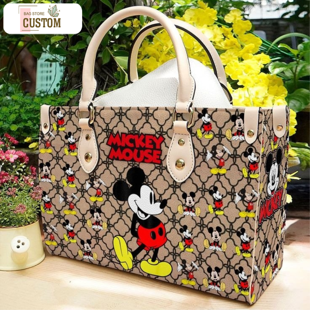 Vintage Mickey Leather HandBag,Mickey Handbag,Love Disney,Disney Handbag,Travel handbag,Teacher Handbag,Handmade Bag,Custom Bag,Vintage Bags 4.jpg