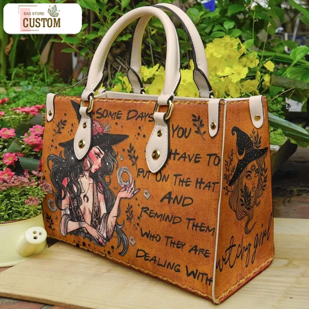 Witch Girl Handbag,Horror Halloween Handbag,Horror Leather Bag,Witch Leather bag,Halloween Leather Bag,Holiday Purse Bag Wallet,Travel Bag.jpg