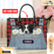 Border Collie Dog Leather Handbag for Women, Gift for Her With Custom Name, Shoulder Tote Bag 1.jpg