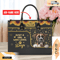 Boxer Dog Leather Handbag for Women, Gift for Her With Custom Name, Shoulder Tote Bag.jpg